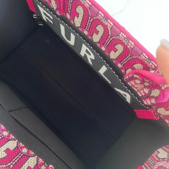 FURLA opportunity pink monogram-jacquard tote bag SUMMER BARBIECORE MOB WIFE - Picture 4 of 9